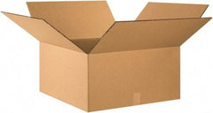 Made in USA - 24" Wide x 24" Long x 12" High Rectangle Heavy Duty Corrugated Box - 2 Walls, Kraft (Color), 100 Lb Capacity - Exact Tool & Supply
