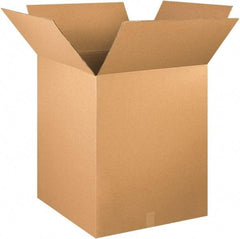 Made in USA - 24" Wide x 24" Long x 30" High Rectangle Corrugated Shipping Box - 1 Wall, Kraft (Color), 65 Lb Capacity - Exact Tool & Supply