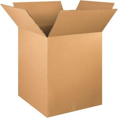 Made in USA - 24" Wide x 24" Long x 30" High Rectangle Heavy Duty Corrugated Box - 2 Walls, Kraft (Color), 100 Lb Capacity - Exact Tool & Supply