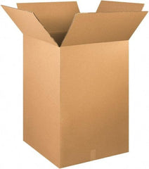 Made in USA - 24" Wide x 24" Long x 48" High Rectangle Heavy Duty Corrugated Box - 2 Walls, Kraft (Color), 100 Lb Capacity - Exact Tool & Supply