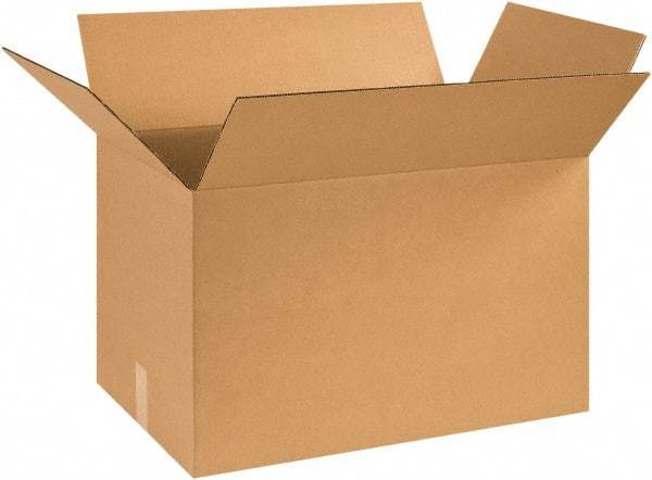 Made in USA - 16" Wide x 25" Long x 16" High Rectangle Corrugated Shipping Box - 1 Wall, Kraft (Color), 65 Lb Capacity - Exact Tool & Supply