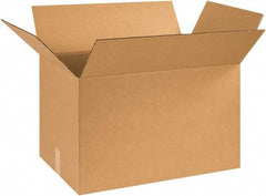 Made in USA - 16" Wide x 25" Long x 16" High Rectangle Corrugated Shipping Box - 1 Wall, Kraft (Color), 65 Lb Capacity - Exact Tool & Supply