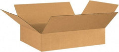 Made in USA - 20" Wide x 26" Long x 6" High Rectangle Corrugated Shipping Box - 1 Wall, Kraft (Color), 65 Lb Capacity - Exact Tool & Supply