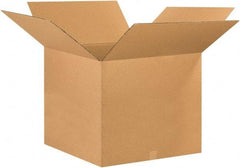 Made in USA - 26" Wide x 26" Long x 20" High Rectangle Corrugated Shipping Box - 1 Wall, Kraft (Color), 65 Lb Capacity - Exact Tool & Supply