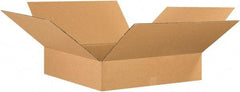 Made in USA - 26" Wide x 26" Long x 8" High Rectangle Corrugated Shipping Box - 1 Wall, Kraft (Color), 65 Lb Capacity - Exact Tool & Supply