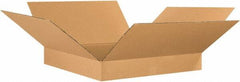 Made in USA - 26" Wide x 26" Long x 4" High Rectangle Corrugated Shipping Box - 1 Wall, Kraft (Color), 65 Lb Capacity - Exact Tool & Supply
