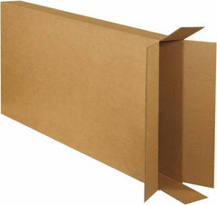 Made in USA - 6" Wide x 28" Long x 52" High Rectangle Corrugated Shipping Box - 1 Wall, Kraft (Color), 65 Lb Capacity - Exact Tool & Supply
