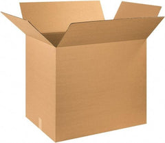 Made in USA - 20" Wide x 28" Long x 25" High Rectangle Corrugated Shipping Box - 1 Wall, Kraft (Color), 65 Lb Capacity - Exact Tool & Supply