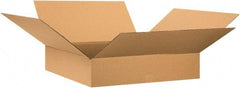 Made in USA - 28" Wide x 28" Long x 6" High Rectangle Corrugated Shipping Box - 1 Wall, Kraft (Color), 65 Lb Capacity - Exact Tool & Supply