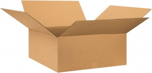 Made in USA - 28" Wide x 28" Long x 12" High Rectangle Corrugated Shipping Box - 1 Wall, Kraft (Color), 65 Lb Capacity - Exact Tool & Supply