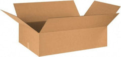 Made in USA - 18" Wide x 32" Long x 8" High Rectangle Corrugated Shipping Box - 1 Wall, Kraft (Color), 65 Lb Capacity - Exact Tool & Supply