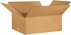 Made in USA - 24" Wide x 30" Long x 12" High Rectangle Heavy Duty Corrugated Box - 2 Walls, Kraft (Color), 100 Lb Capacity - Exact Tool & Supply