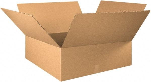 Made in USA - 30" Wide x 30" Long x 12" High Rectangle Heavy Duty Corrugated Box - 2 Walls, Kraft (Color), 100 Lb Capacity - Exact Tool & Supply