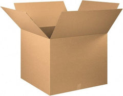 Made in USA - 30" Wide x 30" Long x 25" High Rectangle Corrugated Shipping Box - 1 Wall, Kraft (Color), 65 Lb Capacity - Exact Tool & Supply