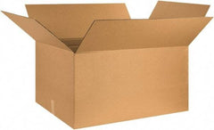 Made in USA - 16" Wide x 32" Long x 16" High Rectangle Corrugated Shipping Box - 1 Wall, Kraft (Color), 65 Lb Capacity - Exact Tool & Supply
