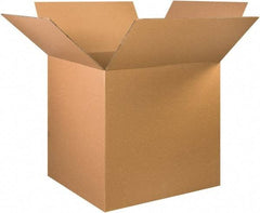 Made in USA - 36" Wide x 36" Long x 36" High Square Heavy Duty Corrugated Box - 2 Walls, Kraft (Color), 100 Lb Capacity - Exact Tool & Supply