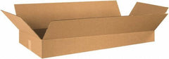 Made in USA - 16" Wide x 36" Long x 5" High Rectangle Corrugated Shipping Box - 1 Wall, Kraft (Color), 65 Lb Capacity - Exact Tool & Supply