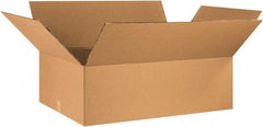 Made in USA - 24" Wide x 36" Long x 12" High Rectangle Heavy Duty Corrugated Box - 2 Walls, Kraft (Color), 100 Lb Capacity - Exact Tool & Supply