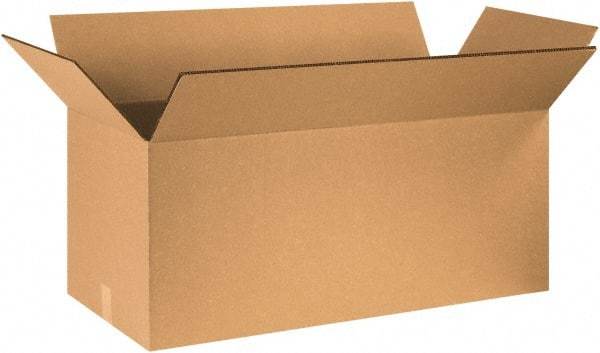 Made in USA - 16" Wide x 36" Long x 16" High Rectangle Heavy Duty Corrugated Box - 2 Walls, Kraft (Color), 100 Lb Capacity - Exact Tool & Supply