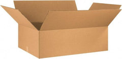 Made in USA - 24" Wide x 36" Long x 10" High Rectangle Corrugated Shipping Box - 1 Wall, Kraft (Color), 65 Lb Capacity - Exact Tool & Supply