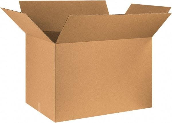 Made in USA - 24" Wide x 36" Long x 24" High Rectangle Corrugated Shipping Box - 1 Wall, Kraft (Color), 65 Lb Capacity - Exact Tool & Supply