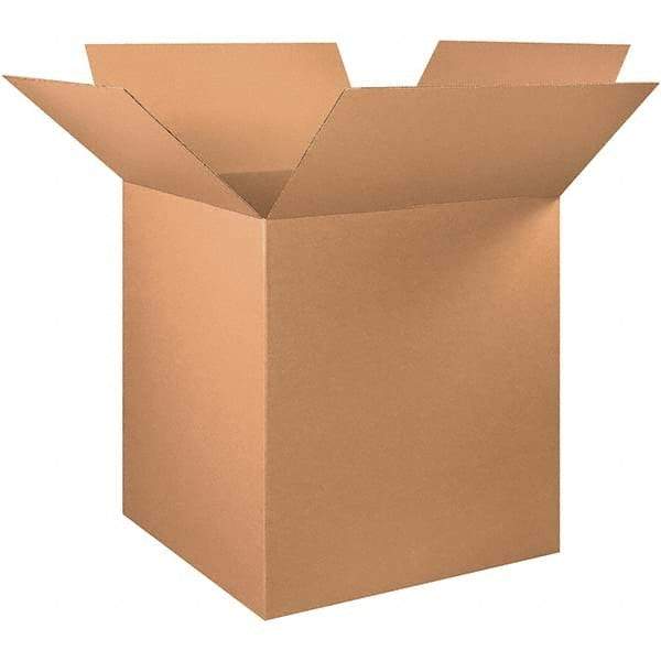 Made in USA - 35" Wide x 36" Long x 40" High Rectangle Corrugated Shipping Box - 1 Wall, Kraft (Color), 65 Lb Capacity - Exact Tool & Supply