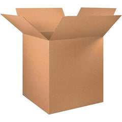 Made in USA - 35" Wide x 36" Long x 40" High Rectangle Corrugated Shipping Box - 1 Wall, Kraft (Color), 65 Lb Capacity - Exact Tool & Supply