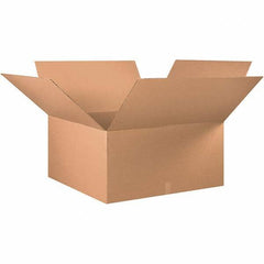 Made in USA - 36" Wide x 36" Long x 18" High Rectangle Corrugated Shipping Box - 1 Wall, Kraft (Color), 65 Lb Capacity - Exact Tool & Supply