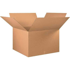 Made in USA - 36" Wide x 36" Long x 24" High Rectangle Corrugated Shipping Box - 1 Wall, Kraft (Color), 65 Lb Capacity - Exact Tool & Supply