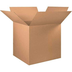 Made in USA - 36" Wide x 36" Long x 36" High Square Corrugated Shipping Box - 1 Wall, Kraft (Color), 65 Lb Capacity - Exact Tool & Supply