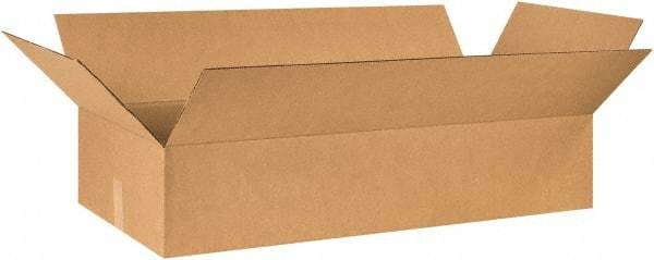 Made in USA - 24" Wide x 48" Long x 8" High Rectangle Corrugated Shipping Box - 1 Wall, Kraft (Color), 65 Lb Capacity - Exact Tool & Supply