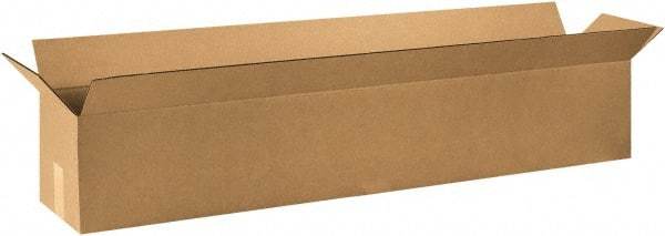 Made in USA - 10" Wide x 48" Long x 10" High Rectangle Corrugated Shipping Box - 1 Wall, Kraft (Color), 65 Lb Capacity - Exact Tool & Supply