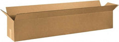 Made in USA - 10" Wide x 48" Long x 10" High Rectangle Corrugated Shipping Box - 1 Wall, Kraft (Color), 65 Lb Capacity - Exact Tool & Supply