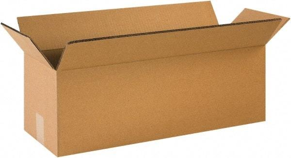 Made in USA - 16" Wide x 48" Long x 16" High Rectangle Heavy Duty Corrugated Box - 2 Walls, Kraft (Color), 100 Lb Capacity - Exact Tool & Supply