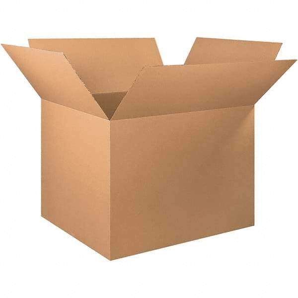 Made in USA - 40" Wide x 48" Long x 36" High Rectangle Corrugated Shipping Box - 1 Wall, Kraft (Color), 65 Lb Capacity - Exact Tool & Supply