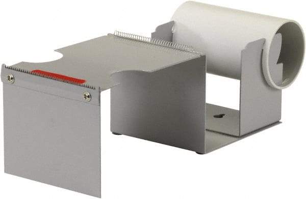 Import - 4" Wide, Single Roll, Manual Table/Desk Tape Dispenser - Metal, Unlimited Dispensed Tape Length - Exact Tool & Supply