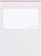 Minigrip - 6 x 9", 2 mil Minigrip White Block Reclosable Polybags - Clear - Exact Tool & Supply
