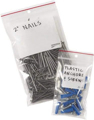 Minigrip - 5 x 8", 4 mil Minigrip White Block Reclosable Polybags - Clear - Exact Tool & Supply