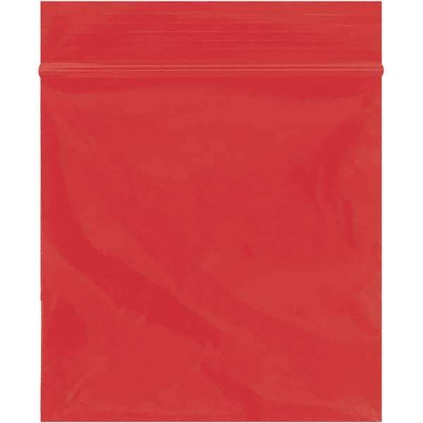 Value Collection - 3 x 3", 2 mil Reclosable Polybags - Red - Exact Tool & Supply