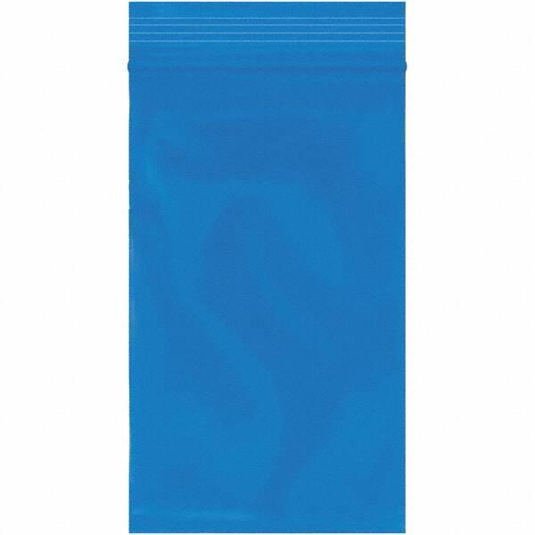 Value Collection - 3 x 5", 2 mil Reclosable Polybags - Blue - Exact Tool & Supply