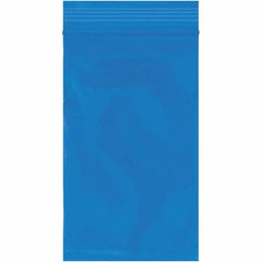 Value Collection - 3 x 5", 2 mil Reclosable Polybags - Blue - Exact Tool & Supply
