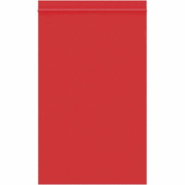 Value Collection - 5 x 8", 2 mil Reclosable Polybags - Red - Exact Tool & Supply