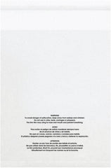 Value Collection - 18 x 24", 1.5 mil Resealable Suffocation Warning Polybags - Clear - Exact Tool & Supply