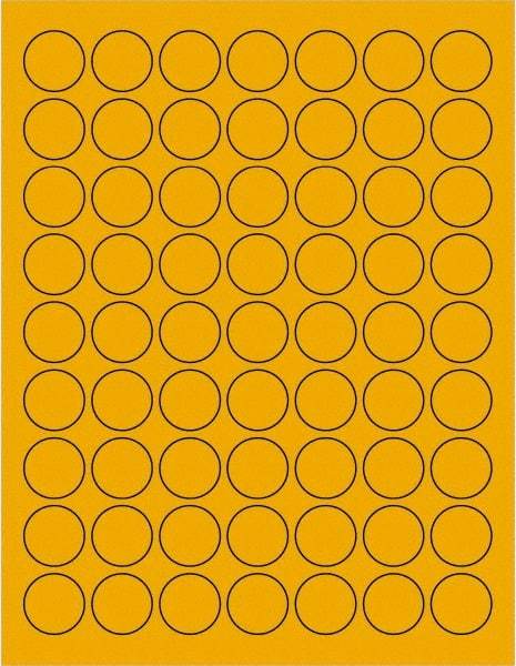 Tape Logic - 1" Long, Fluorescent Orange Paper Laser Label - For Laser Printers - Exact Tool & Supply