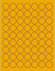 Tape Logic - 1" Long, Fluorescent Orange Paper Laser Label - For Laser Printers - Exact Tool & Supply