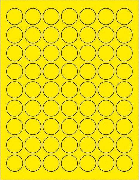 Tape Logic - 1" Long, Fluorescent Yellow Paper Laser Label - For Laser Printers - Exact Tool & Supply