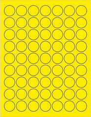 Tape Logic - 1" Long, Fluorescent Yellow Paper Laser Label - For Laser Printers - Exact Tool & Supply