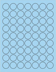 Tape Logic - 1" Long, Pastel Blue Paper Laser Label - For Laser Printers - Exact Tool & Supply