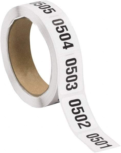 Tape Logic - 1-1/2" Long, Black/White Paper Inventory Labels - For Multi-Use - Exact Tool & Supply