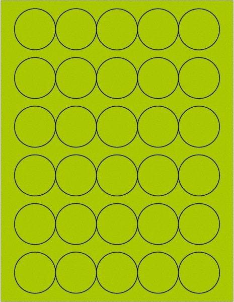 Tape Logic - 1-1/2" Long, Fluorescent Green Paper Laser Label - For Laser Printers - Exact Tool & Supply